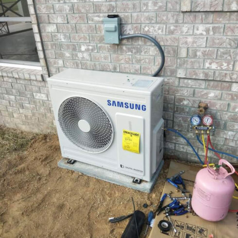 New Air Conditioner, Samsung Brand installed by Affordable Heating and Air.